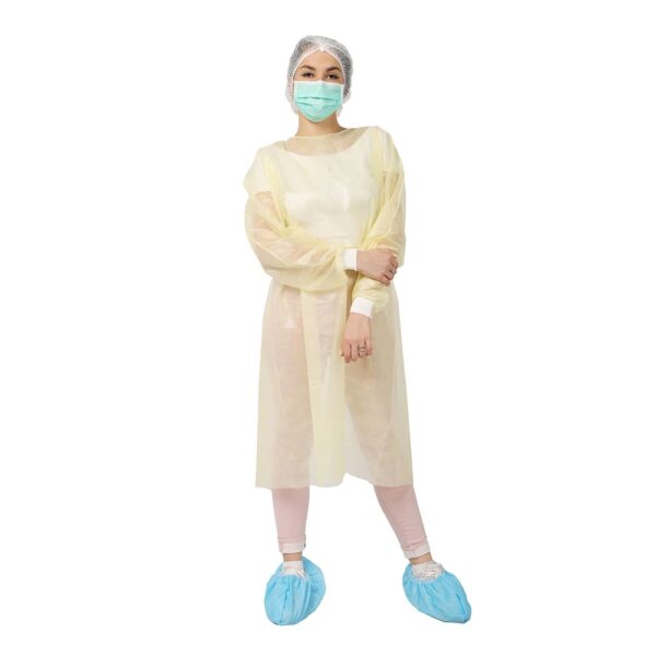 AAMI Level 2 Yellow Isolation Gowns For Hospitals