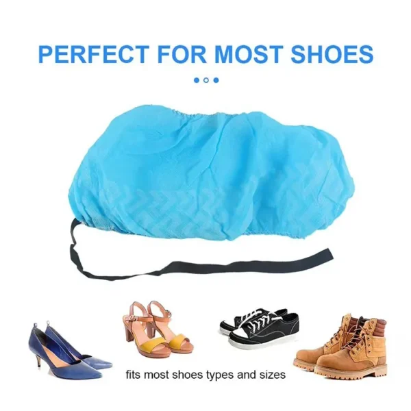 Non Slip Disposable ESD Shoe Covers Anti Static Protective Overshoes with Conductive Strip for Medical Cleanroom Laboratory Industrial Use - Image 3