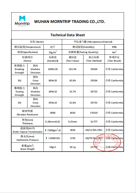 Material Certification