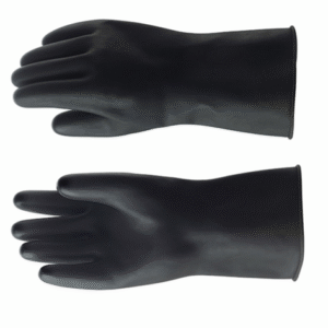 Black natural latex work gloves
