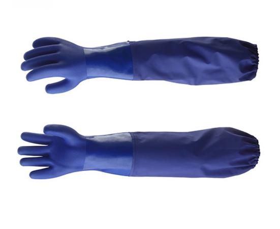 Long pvc chemical resistant glove