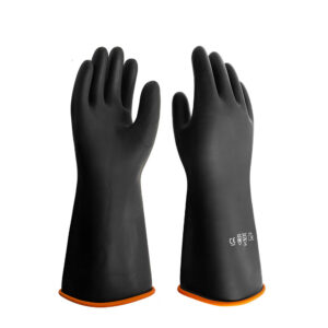Rubber work gloves