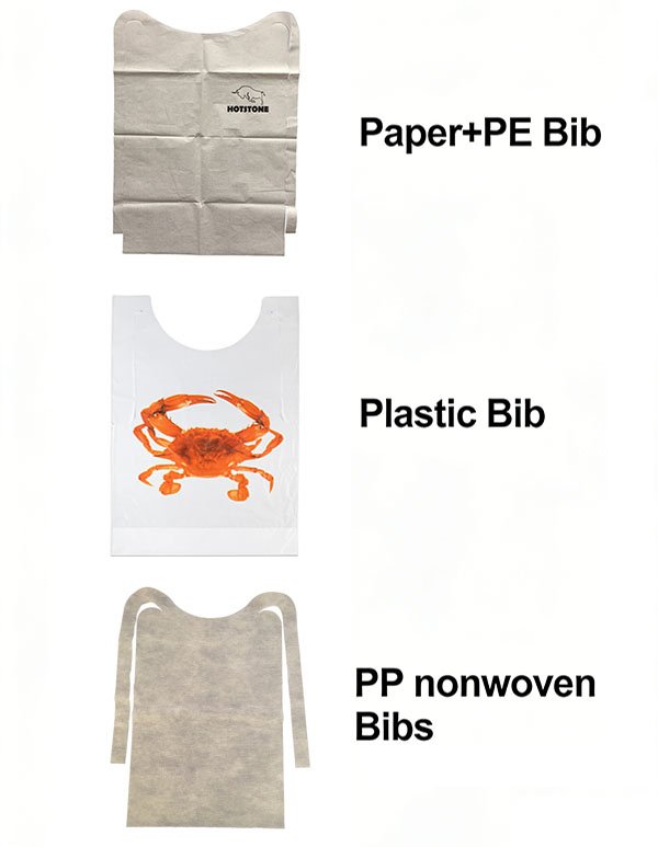 custom material disposable bibs