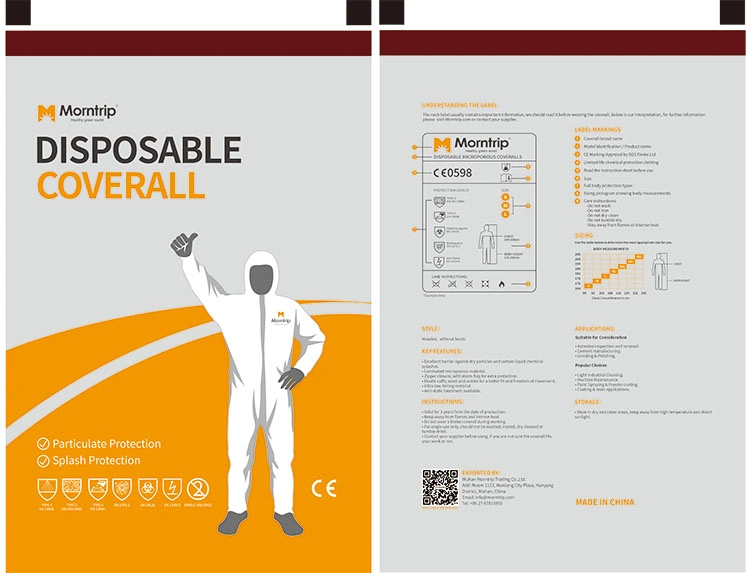 disposable coveralls custom package