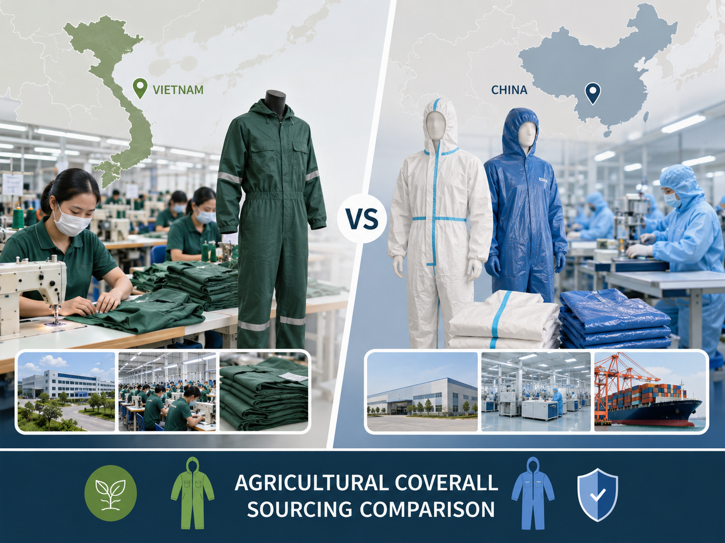 Vietnam Suppliers vs China PPE Manufacturers for Agricultural Coverall Orders