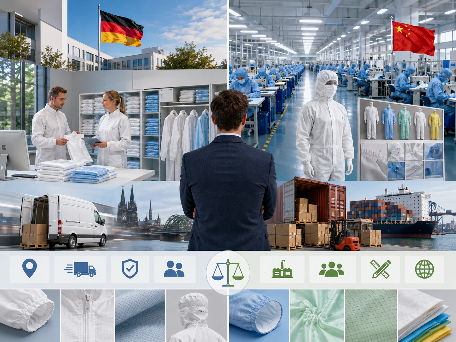 Germany Suppliers vs China PPE Manufacturers for Cleanroom Disposable Coverall Orders
