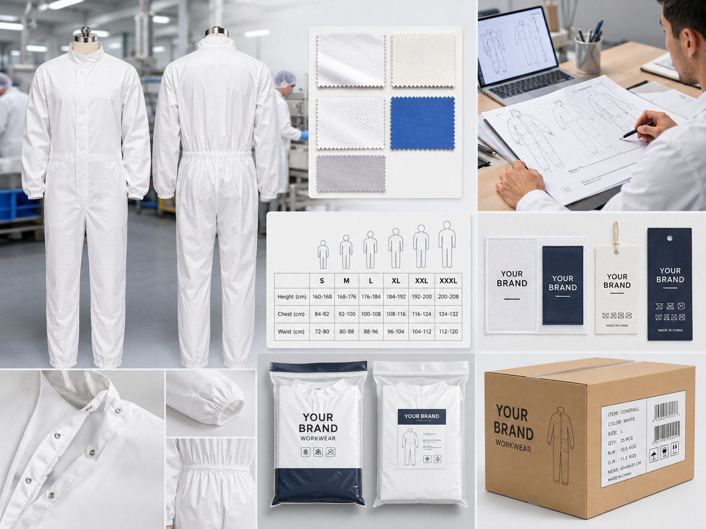 Materials Used for Food Processing Coveralls and HACCP Workwear