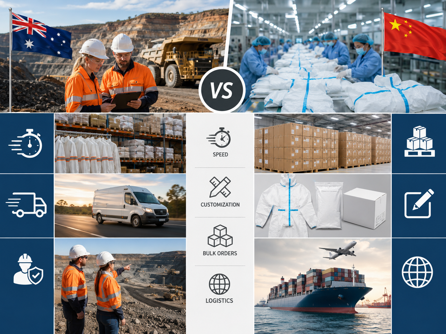 Australia Suppliers vs China PPE Manufacturers for Mining Disposable Coverall Orders