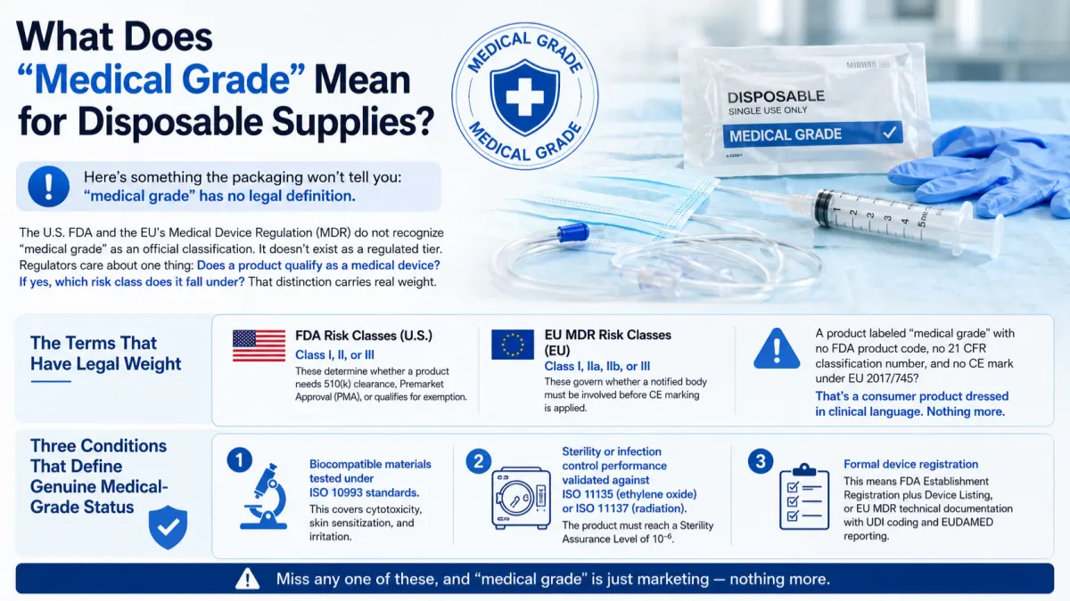 What Does Medical Grade Mean for Disposable Supplies